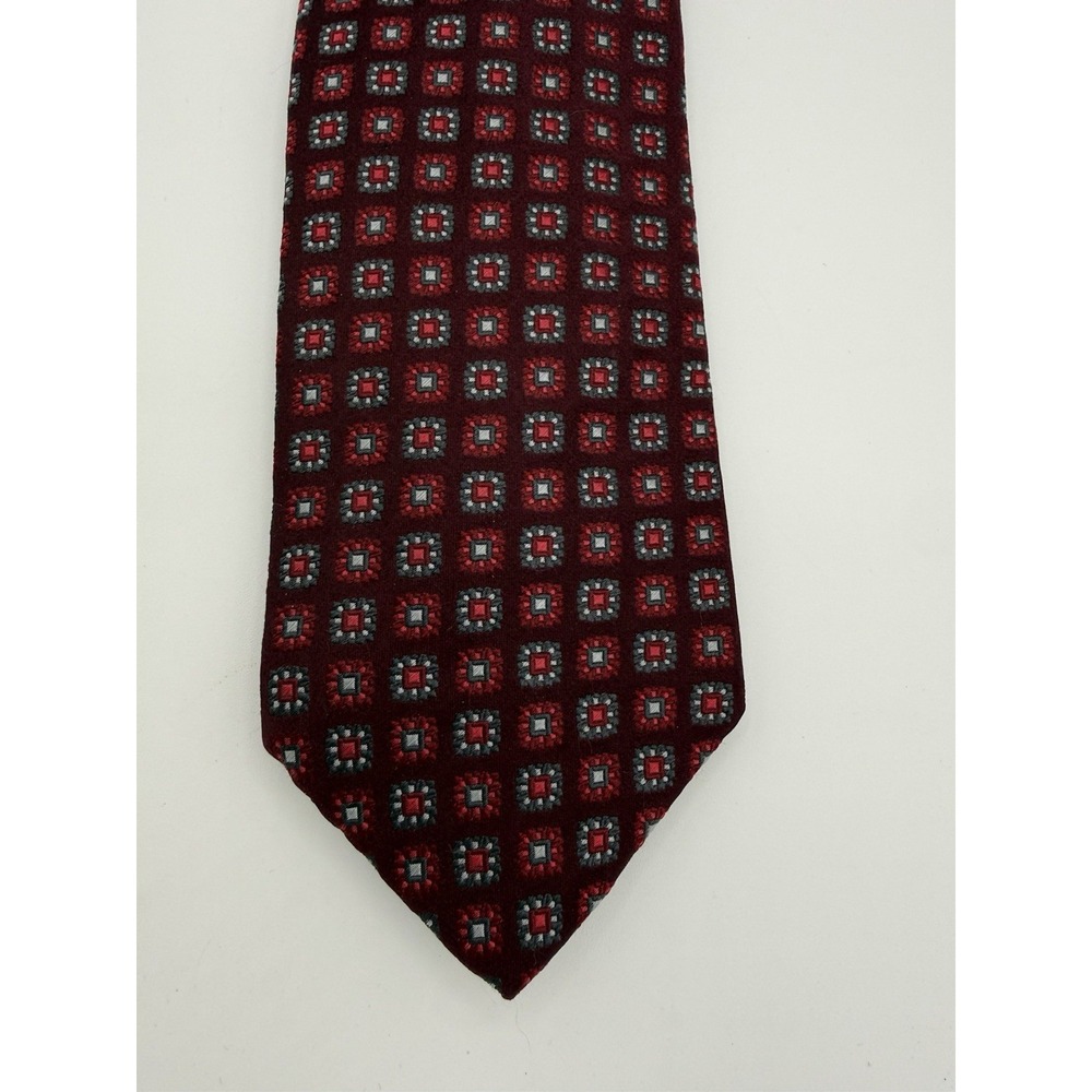 XMI Platinum Mens 100% Italian Silk Necktie Burgundy 60"L 3.5" W